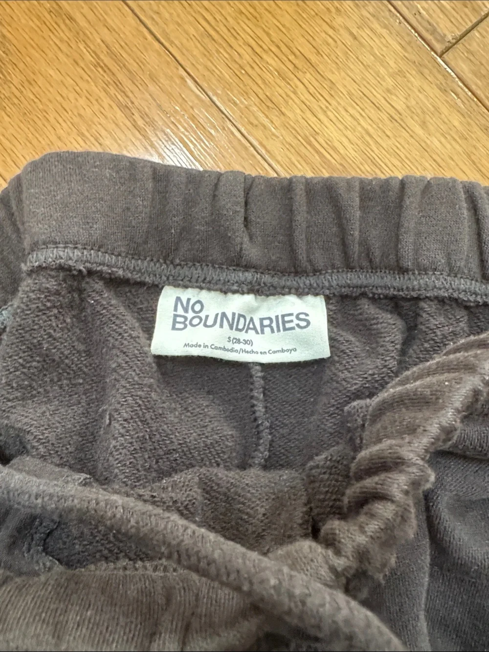 No Boundaries Black Fleece Joggers with Drawstring Waist